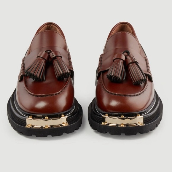 Sandro Thick-Soled Leather Loafers - Picture 2 of 6